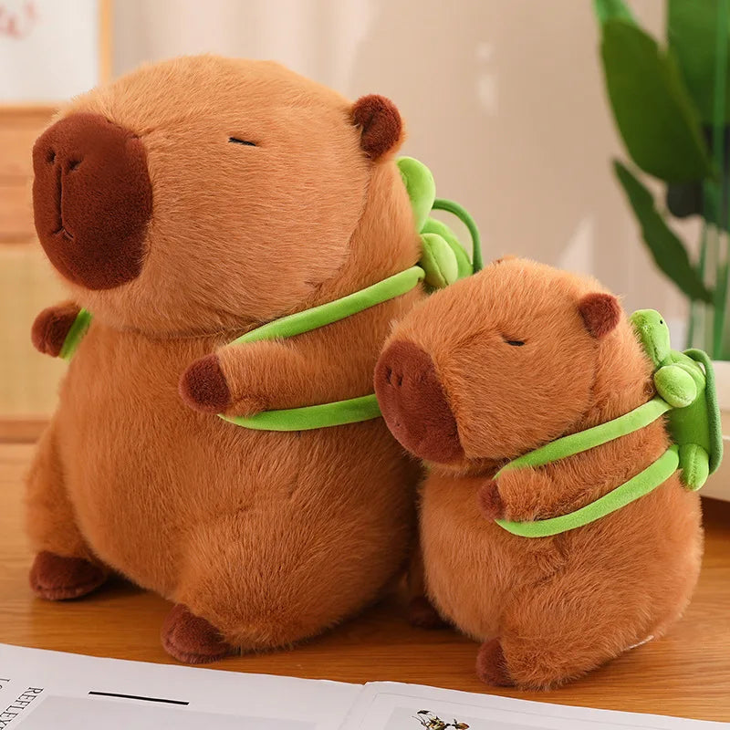 Cute Capybara With Backpack Plush Toys Sitting Lovely Cartoon Animals Stuffed Dolls Holiday Gift Home Decor Sofa Plush Pillows